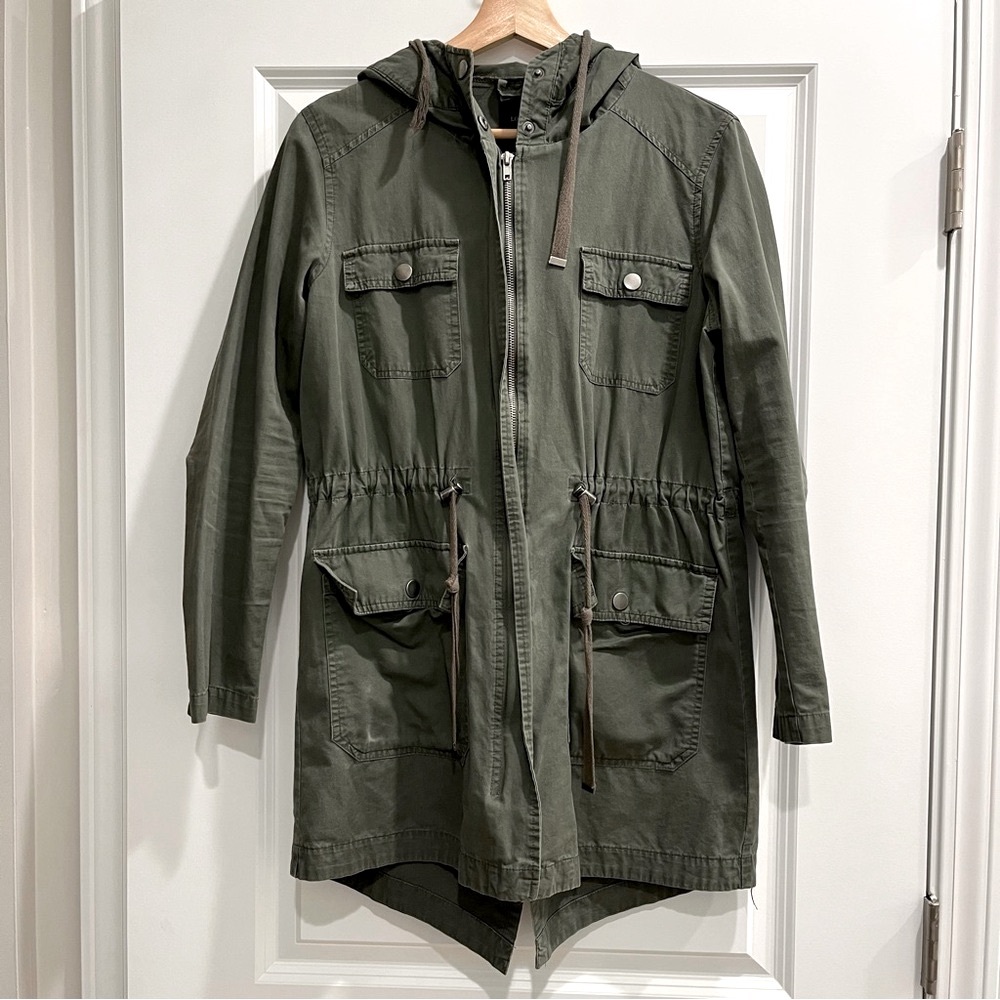 Love Tree Olive Green Hooded Jacket